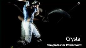  Presentation with baseball player - Cool new slide set with side effects - one caucasian baseball player man backdrop and a black colored foreground