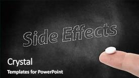  Presentation with effect - PPT theme featuring side effects written background and a dark gray colored foreground