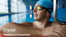  Presentation with pool side - Amazing presentation theme having side in swimming pool backdrop and a  colored foreground