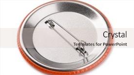  Presentation with side by side - Audience pleasing slide set consisting of side of button pin badge backdrop and a lemonade colored foreground