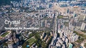  Presentation with view of hong kong - Colorful slides enhanced with side of hong kong city backdrop and a gray colored foreground