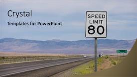  Presentation with limit - Presentation design consisting of side of interstate highway background and a light blue colored foreground