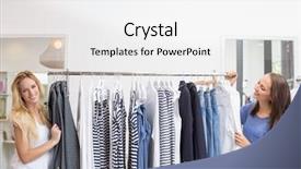  Presentation with horse racing portrait - Slide set having side of the clothes rack background and a white colored foreground