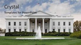  Presentation with michelle obama white house - Cool new PPT theme with side of the white house backdrop and a light gray colored foreground