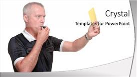  Presentation with referee - Slides with umpire - side profile of a referee background and a white colored foreground