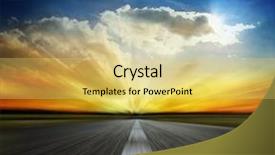  Presentation with asphalt road - Slides enhanced with side raod - most asphalt road shallow depth background and a yellow colored foreground