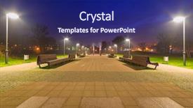  Presentation with pathway - Cool new PPT theme with side raod - park pathway in pruszcz gdanski backdrop and a navy blue colored foreground