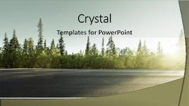  Presentation with forest road - Cool new presentation with side raod - road in north mountain forest backdrop and a light gray colored foreground