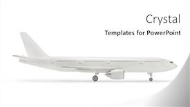  Presentation with airplane - Presentation having side-shot-of-a-white background and a white colored foreground