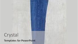  Presentation with jeans - Amazing presentation theme having side-view-blue-jeans backdrop and a light gray colored foreground