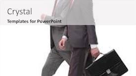  Presentation with stepping - Theme having side-view-business-colleagues-confidently background and a white colored foreground