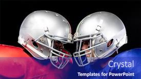  Presentation with team player - Colorful slide deck enhanced with side-view-close-up backdrop and a navy blue colored foreground