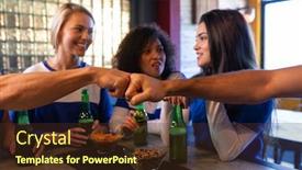  Presentation with ethnic group - PPT layouts featuring side-view-close-up background and a tawny brown colored foreground