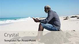  Presentation with sky blue - Presentation consisting of side-view-close-up background and a lemonade colored foreground