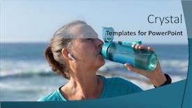  Presentation with drinking water - Slide set consisting of side-view-close-up background and a  colored foreground