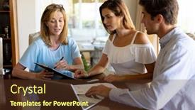  Presentation with home documents - Presentation theme having side-view-close-up background and a tawny brown colored foreground