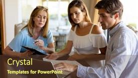  Presentation with dining table - Slide deck enhanced with side-view-close-up background and a  colored foreground