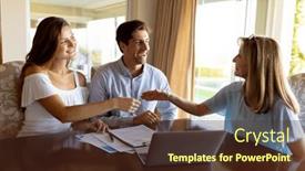  Presentation with dining table - Presentation design having side-view-close-up background and a tawny brown colored foreground