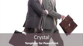  Presentation with stepping - Slides having side-view-confident-business-people background and a gray colored foreground