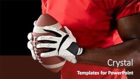  Presentation with team player - Beautiful PPT theme featuring side-view-mid-section backdrop and a tawny brown colored foreground