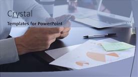  Presentation with business casual - Beautiful presentation design featuring side-view-mid-section backdrop and a light blue colored foreground