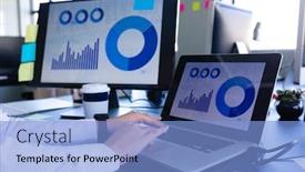  Presentation with social isolation - Slide set having side-view-mid-section background and a light blue colored foreground