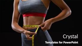  Presentation with black woman - Cool new PPT theme with side-view-mid-section backdrop and a black colored foreground