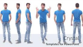  Presentation with modern - Audience pleasing PPT theme consisting of side-view-modern-young-man backdrop and a light blue colored foreground