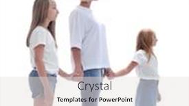  Presentation with mom - Presentation consisting of side-view-mom-and-daughters background and a sky blue colored foreground