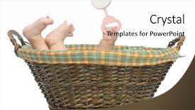  Presentation with baby oxigen - Presentation theme consisting of side view of a baby background and a white colored foreground