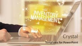 Presentation with inventory management - Amazing PPT theme having side-view-of-a-business backdrop and a coral colored foreground