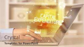  Presentation with capital expenditure - Cool new PPT layouts with side-view-of-a-business backdrop and a coral colored foreground