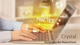  Presentation with best practice - Amazing slide deck having side-view-of-a-business backdrop and a coral colored foreground