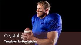  Presentation with team player - Amazing theme having side-view-of-a-caucasian backdrop and a  colored foreground