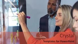  Presentation with creative writing - Presentation consisting of side-view-of-a-caucasian background and a red colored foreground