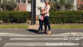  Presentation with pedestrian crossing - Beautiful slides featuring side-view-of-a-caucasian backdrop and a gray colored foreground