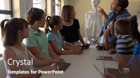  Presentation with diverse children - Cool new presentation theme with side-view-of-a-caucasian backdrop and a tawny brown colored foreground