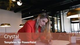  Presentation with architectural drawings - Amazing PPT theme having side-view-of-a-caucasian backdrop and a tawny brown colored foreground