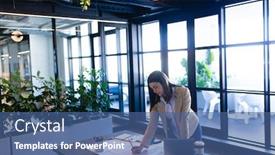  Presentation with social isolation - Presentation consisting of side-view-of-a-caucasian background and a ocean colored foreground