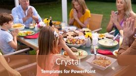  Presentation with family prayer - Presentation design consisting of side-view-of-a-caucasian background and a red colored foreground