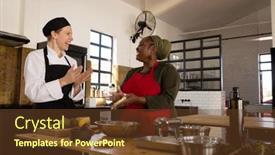  Presentation with african americans and food - PPT theme with side-view-of-a-caucasian background and a  colored foreground