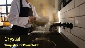  Presentation with pasta restaurant - PPT theme enhanced with side-view-of-a-caucasian background and a wine colored foreground