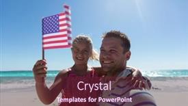  Presentation with american flag - PPT theme with side-view-of-a-caucasian background and a  colored foreground