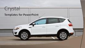  Presentation with suv - Amazing slides having side-view-of-a-compact backdrop and a light gray colored foreground