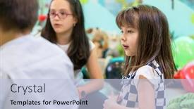  Presentation with kindergarten - Beautiful PPT theme featuring side-view-of-a-cute backdrop and a light blue colored foreground