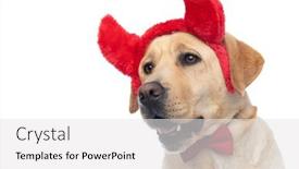  Presentation with devil - PPT layouts with side-view-of-a-cute background and a white colored foreground