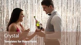  Presentation with curtain - Beautiful theme featuring side-view-of-a-happy backdrop and a violet colored foreground