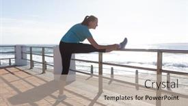  Presentation with sunny sky - PPT theme enhanced with side-view-of-a-mature background and a mint green colored foreground