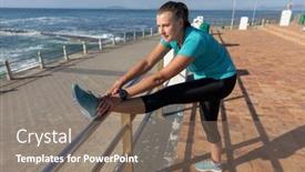  Presentation with sunny sky - Presentation having side-view-of-a-mature background and a coral colored foreground