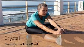  Presentation with sunny sky - Presentation theme featuring side-view-of-a-mature background and a coral colored foreground